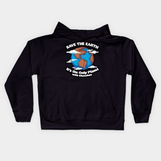 Save The Earth It's The Only Planet With Chocolate Earth Day Kids Hoodie